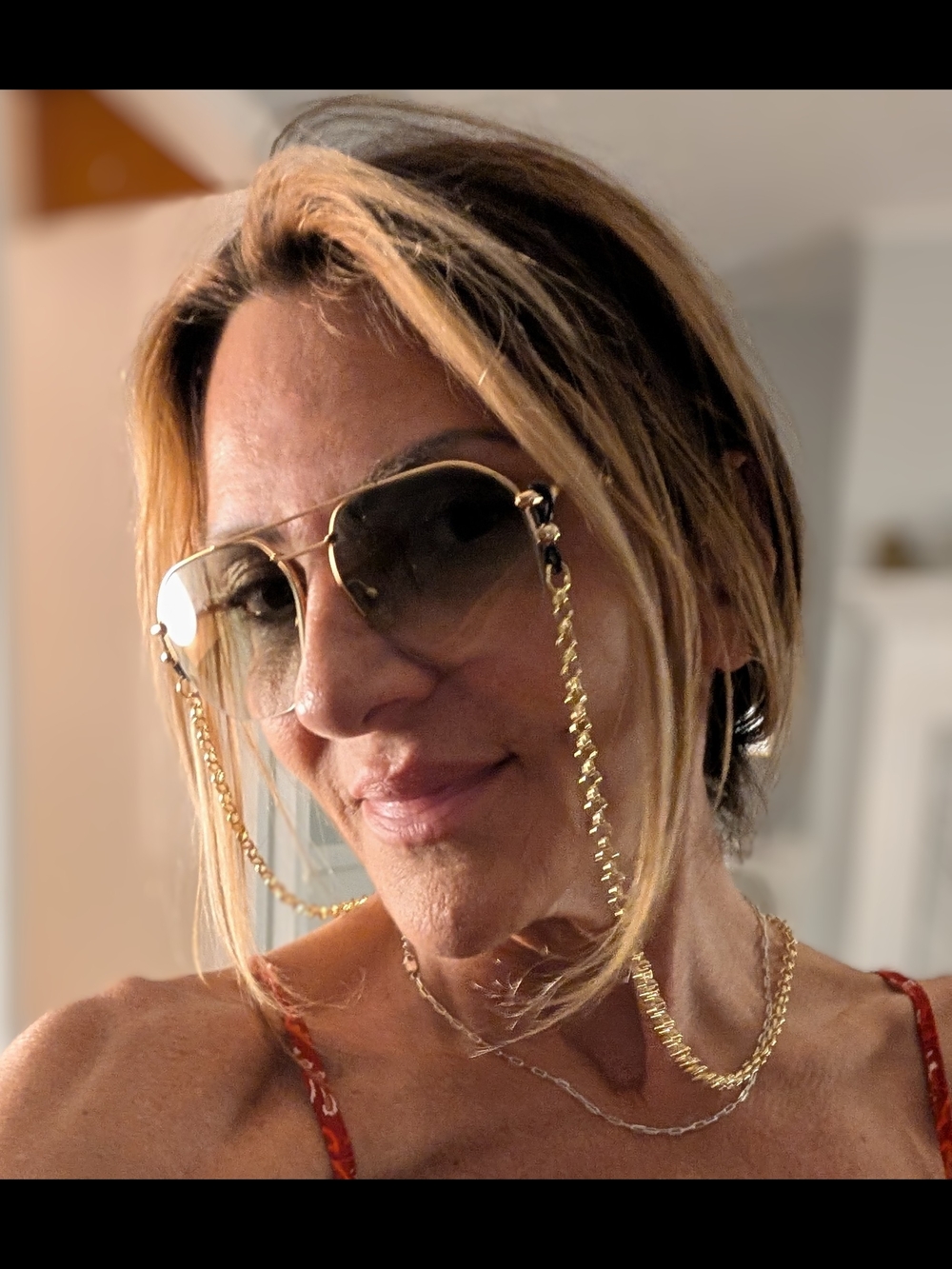 Look Optic Gold glasses Chain, "Margot" Deco - Women Accessories